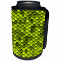 3dRose Uta Naumann Faux Glitter Pattern - Shiny Green Gold Luxury Elegant Mermaid Scales Glitter Effect Art print - Can Cooler Bottle Wrap (cc_266871)