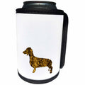 3dRose Uta Naumann Faux Glitter Pattern - Glittery Standing Dachshund On White Background - Can Cooler Bottle Wrap (cc_266891)