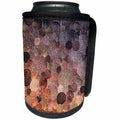 3dRose Uta Naumann Faux Glitter Pattern - Sparkling Shiny Glitter Swirls and Dots in Brown and Copper Galaxy - Can Cooler Bottle Wrap (cc_266895)