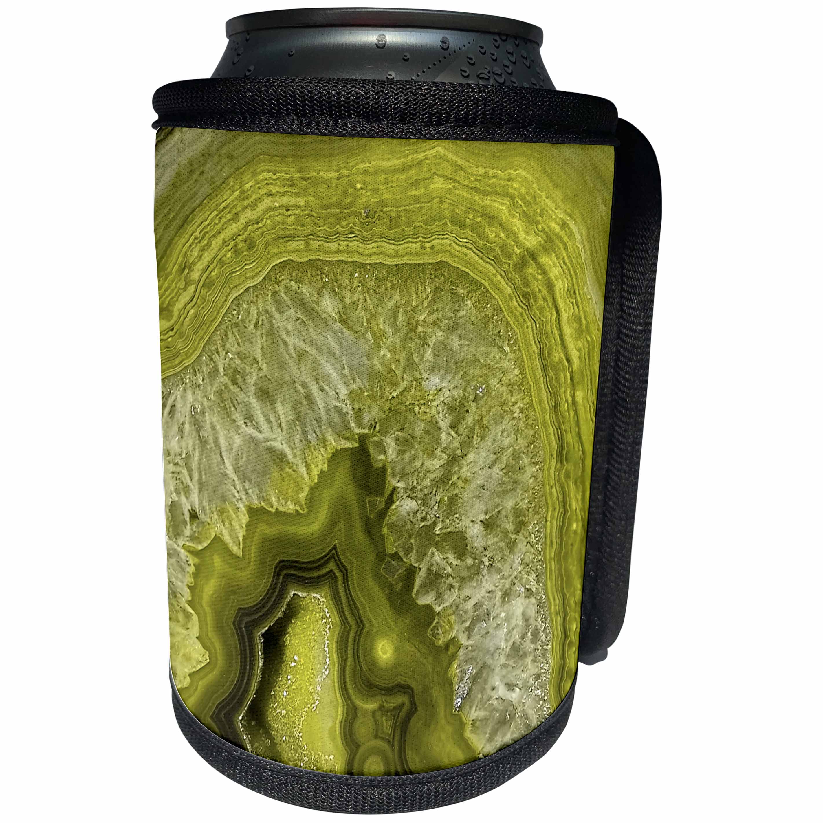 3dRose Uta Naumann Pattern - Luxury Green Marble Agate Gem Mineral Stone - Can Cooler Bottle Wrap (cc_266900)