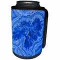 3dRose Uta Naumann Pattern - Luxury Blue Marble Agate Gem Mineral Stone - Can Cooler Bottle Wrap (cc_266905)