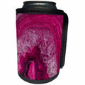 3dRose Uta Naumann Pattern - Luxury Magenta Pink Marble Agate Gem Mineral Stone - Can Cooler Bottle Wrap (cc_266906)