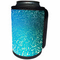 3dRose Uta Naumann Faux Glitter Pattern - Sparkling Beach Blue Luxury Elegant Mermaid Glitter Effect Art print - Can Cooler Bottle Wrap (cc_266918)