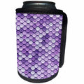3dRose Uta Naumann Faux Glitter Pattern - Sparkling Luxury Elegant Purple Mermaid Scales Glitter Effect Art print - Can Cooler Bottle Wrap (cc_266922)