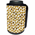 3dRose Uta Naumann Faux Glitter Pattern - Love-Gold Glitter Sparkling Shine Hearts On White - Can Cooler Bottle Wrap (cc_266927)