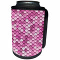 3dRose Uta Naumann Faux Glitter Pattern - Sparkling Luxury Elegant Pink Mermaid Scales Glitter Effect Art print - Can Cooler Bottle Wrap (cc_266928)