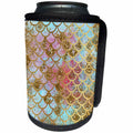 3dRose Uta Naumann Faux Glitter Pattern - Image of Sparkling Pink Luxury Elegant Mermaid Scales Glitter Effect Art print - Can Cooler Bottle Wrap (cc_266933)