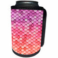 3dRose Uta Naumann Faux Glitter Pattern - Sparkling Rose Gold Pink Luxury Mermaid Scales Glitter Effect Art print - Can Cooler Bottle Wrap (cc_266964)