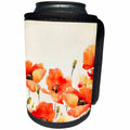 3dRose Uta Naumann Watercolor Illustration Flowers - Red Poppy Flower Watercolor Floral Illustration - Can Cooler Bottle Wrap (cc_266971)
