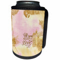 3dRose Uta Naumann Sayings and Typography - All You Need-Glitter Saying and Mermaid Illustration on Pink and Gold - Can Cooler Bottle Wrap (cc_266976)