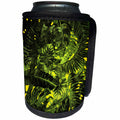 3dRose Uta Naumann Pattern - Aloha Tropical Foliage Palm Leaves Jungle Hawaii Pattern - Can Cooler Bottle Wrap (cc_266995)