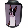 3dRose Dogs Boston Terrier - Boston Terrier - Can Cooler Bottle Wrap (cc_267)