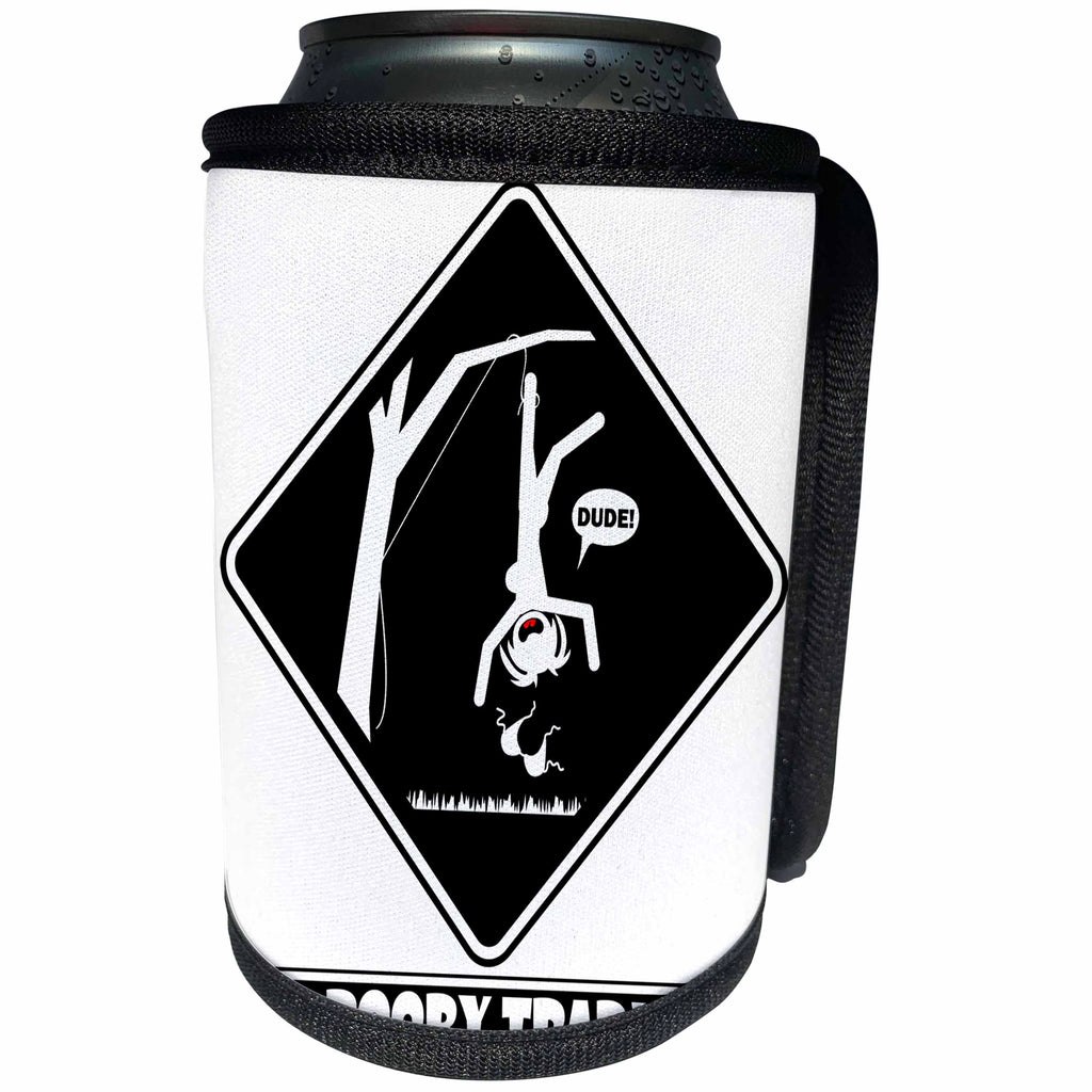 3dRose Mark Grace SCREAMNJENNY Wardrobe Malfunctions - WARDROBE MALFUNCTION booby trap black diamond 2 - Can Cooler Bottle Wrap (cc_26700)