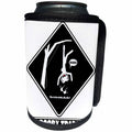 3dRose Mark Grace SCREAMNJENNY Wardrobe Malfunctions - WARDROBE MALFUNCTION booby trap black diamond 2 - Can Cooler Bottle Wrap (cc_26700)