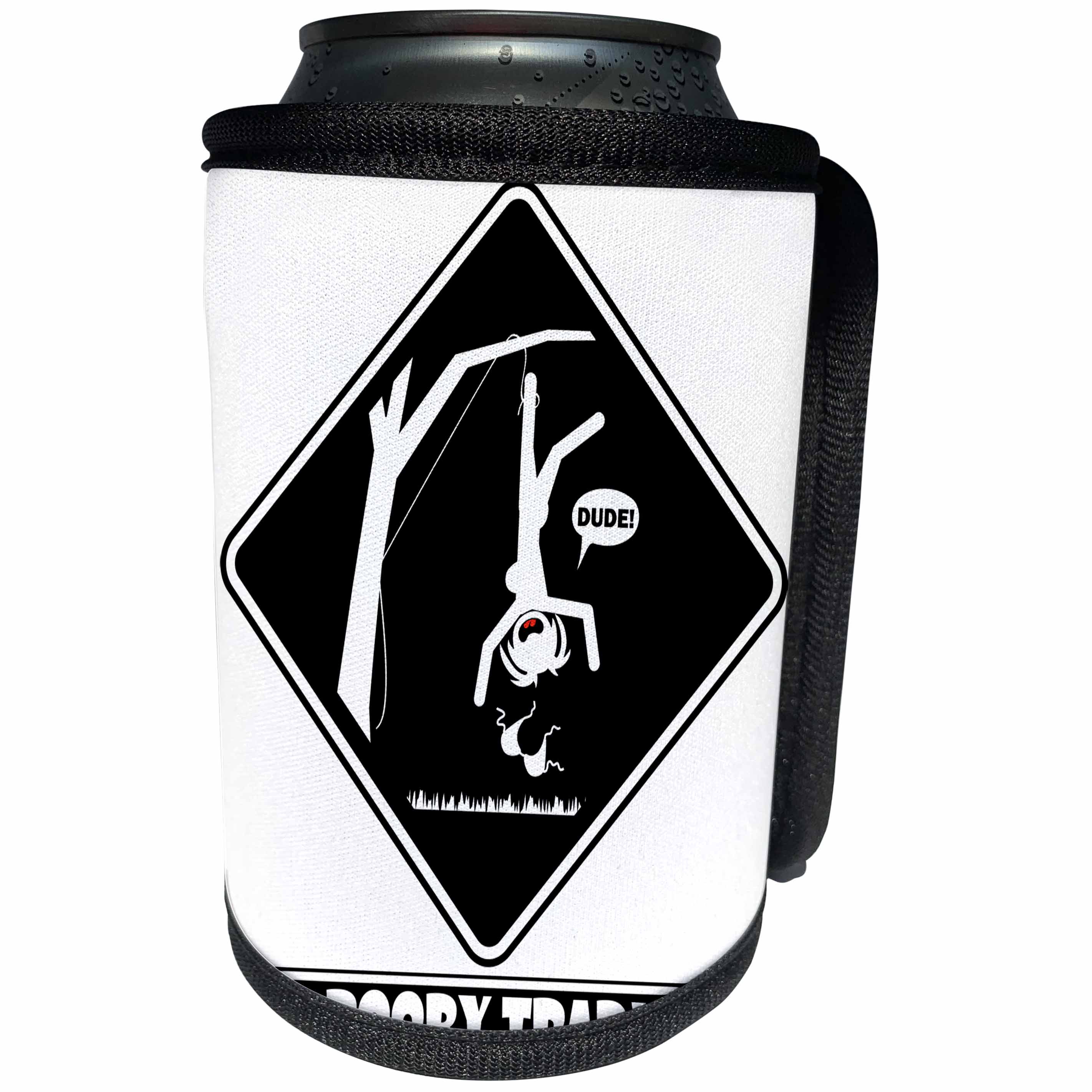 3dRose Mark Grace SCREAMNJENNY Wardrobe Malfunctions - WARDROBE MALFUNCTION booby trap black diamond 2 - Can Cooler Bottle Wrap (cc_26700)