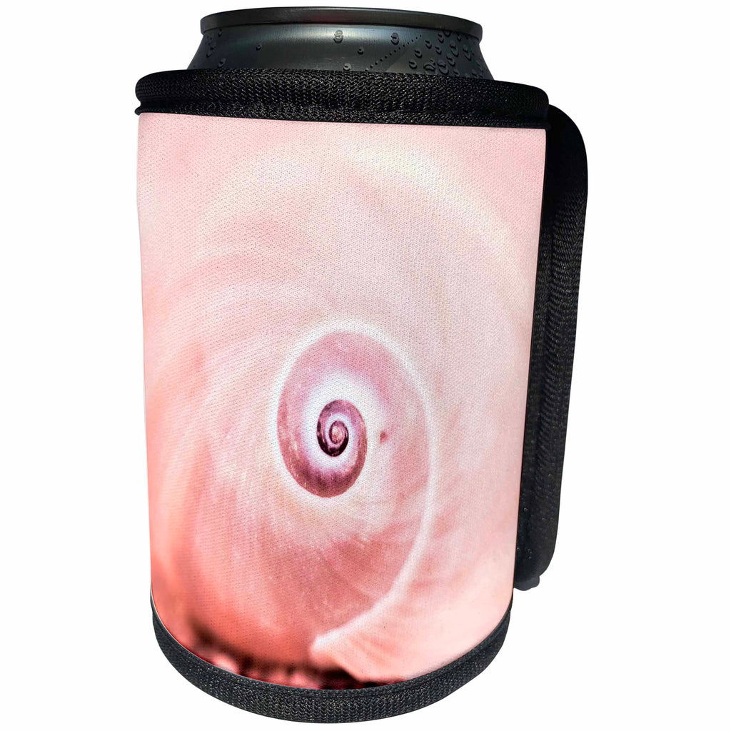 3dRose Uta Naumann Photography - Artistic Maritime Summery Pink Sea Shell Photography - Can Cooler Bottle Wrap (cc_267017)