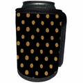 3dRose Uta Naumann Faux Glitter Pattern - Glitter Sparkle Shiny Gold Polkadots on Black - Can Cooler Bottle Wrap (cc_267028)