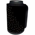 3dRose Uta Naumann Faux Glitter Pattern - Glitter Sparkle Gold Heart Pattern on Black - Can Cooler Bottle Wrap (cc_267029)