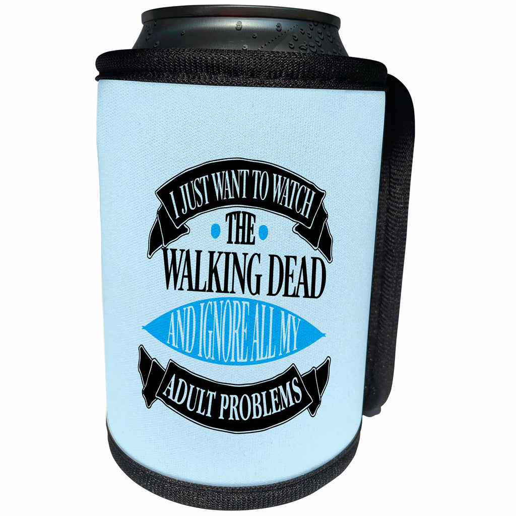 3dRose Uta Naumann Sayings and Typography - Adult Problems-Cheeky Typography - Can Cooler Bottle Wrap (cc_267041)