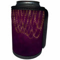 3dRose Uta Naumann Watercolor Illustration - Gold Glittery Chain on Purple Watercolor Grunge Background - Artprint - Can Cooler Bottle Wrap (cc_267045)