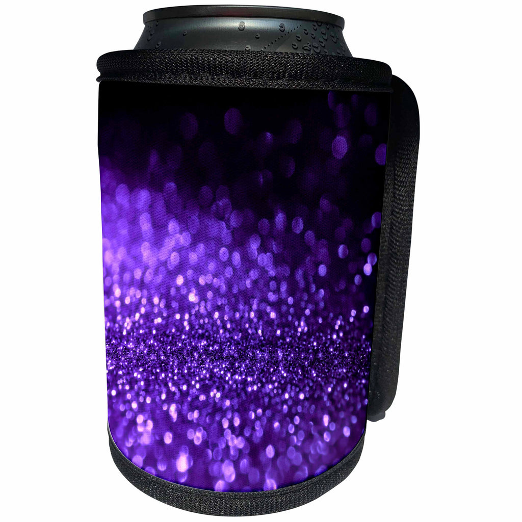3dRose Uta Naumann Faux Glitter Pattern - Sparkling Luxury Elegant Lilac Purple Faux Glitter Effect Artprint - Can Cooler Bottle Wrap (cc_267051)