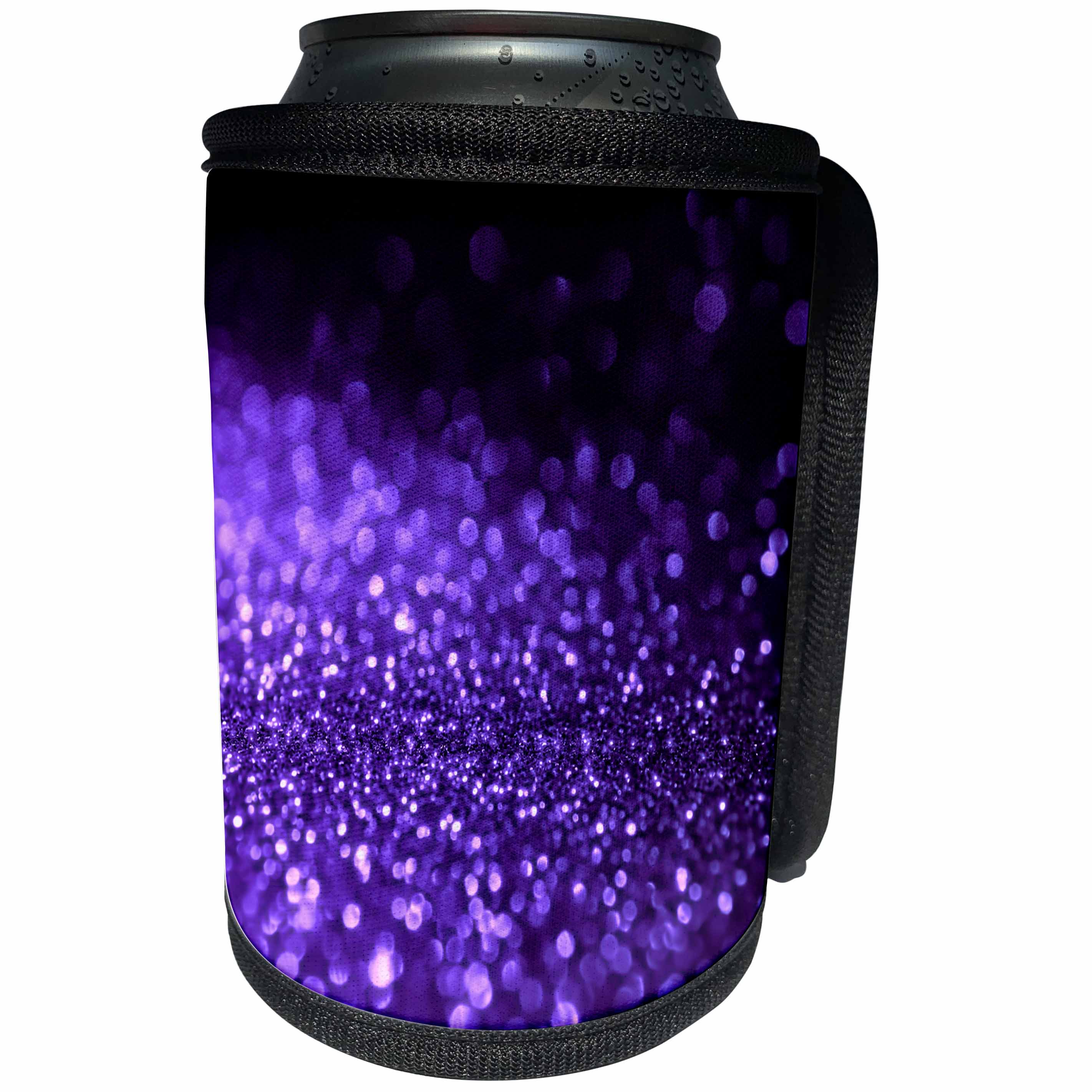3dRose Uta Naumann Faux Glitter Pattern - Sparkling Luxury Elegant Lilac Purple Faux Glitter Effect Artprint - Can Cooler Bottle Wrap (cc_267051)