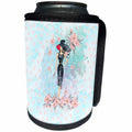 3dRose Uta Naumann Watercolor Illustration - Trendy Fashion Girl Watercolor Illustration for Chic Girlies - Can Cooler Bottle Wrap (cc_267056)