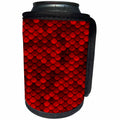3dRose Uta Naumann Faux Glitter Pattern - Sparkling Red Luxury Elegant Mermaid Scales Glitter Effect Artprint - Can Cooler Bottle Wrap (cc_267057)
