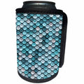3dRose Uta Naumann Faux Glitter Pattern - Sparkling Teal Luxury Elegant Mermaid Scales Glitter Effect Artprint - Can Cooler Bottle Wrap (cc_267058)