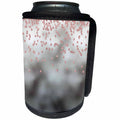 3dRose Uta Naumann Faux Glitter Pattern - Pink Shiny Glitter Confetti Polkadot on Silver Metal Foil Effect Print - Can Cooler Bottle Wrap (cc_267059)