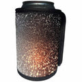 3dRose Uta Naumann Faux Glitter Pattern - Abstract Coffee Brown Ombre Faux Glitter Bokeh - Can Cooler Bottle Wrap (cc_267070)