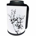 3dRose Alexis Photography - Abstracts - Abstract of nature. Black plant white background - Can Cooler Bottle Wrap (cc_267119)