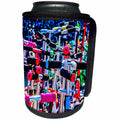 3dRose Alexis Photography - Abstracts - Colorful handle bars. Choose your scooter. Funny abstract - Can Cooler Bottle Wrap (cc_267122)