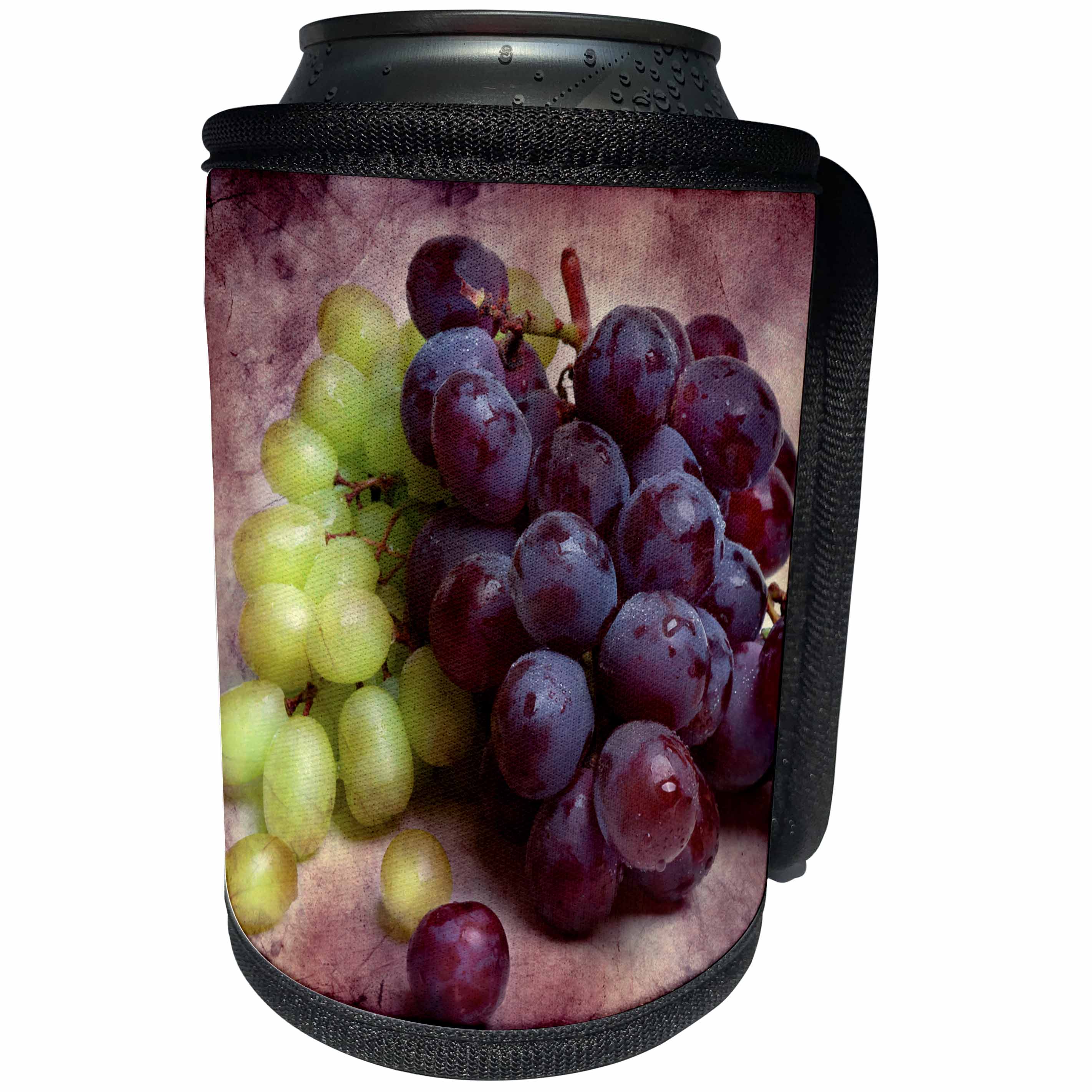 3dRose Alexis Photography - Food Grape - Grapes green and red - Can Cooler Bottle Wrap (cc_267128)