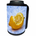 3dRose Alexis Photography - Food Lemon - Nibbled lemon. Keep smiling, funny composition - Can Cooler Bottle Wrap (cc_267129)