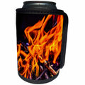 3dRose Alexis Photography - Texture Fire - Wood burns in a small bonfire - Can Cooler Bottle Wrap (cc_267163)