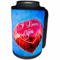 3dRose Alexis Design - Objects - Red toy balloon with I Love You text. Digital painting - Can Cooler Bottle Wrap (cc_267164)
