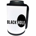 3dRose Alexis Design - Conceptual - Black Hole design. What gets inside is lost forever. White background - Can Cooler Bottle Wrap (cc_267189)