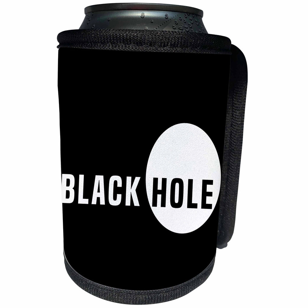 3dRose Alexis Design - Conceptual - Black Hole design. What gets inside is lost forever. Black background - Can Cooler Bottle Wrap (cc_267190)