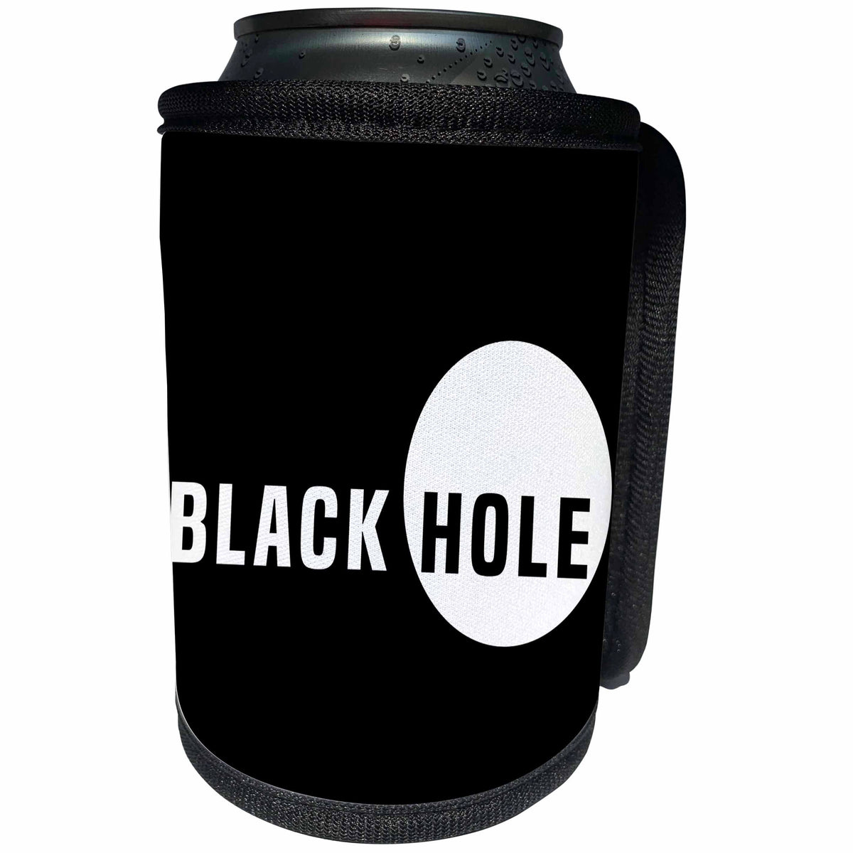 3dRose Alexis Design - Conceptual - Black Hole design. What gets inside is lost forever. Black background - Can Cooler Bottle Wrap (cc_267190)