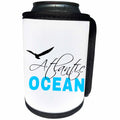 3dRose Alexis Design - Four Oceans - Four oceans. Atlantic ocean, white background - Can Cooler Bottle Wrap (cc_267194)