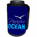 3dRose Alexis Design - Four Oceans - Four oceans. Pacific ocean, dark blue background - Can Cooler Bottle Wrap (cc_267199)