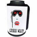 3dRose Alexis Design - Holidays Halloween - Halloween Vampire Woman. Carnival mask. Guess Who - Can Cooler Bottle Wrap (cc_267204)