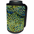 3dRose Alexis Photography - Texture - Green camouflage net, blue sky. Military style texture - Can Cooler Bottle Wrap (cc_267248)
