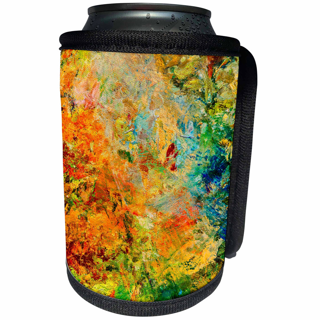 3dRose Alexis Photography - Texture - Abstract of painting palette, bright vibrant colors - Can Cooler Bottle Wrap (cc_267313)