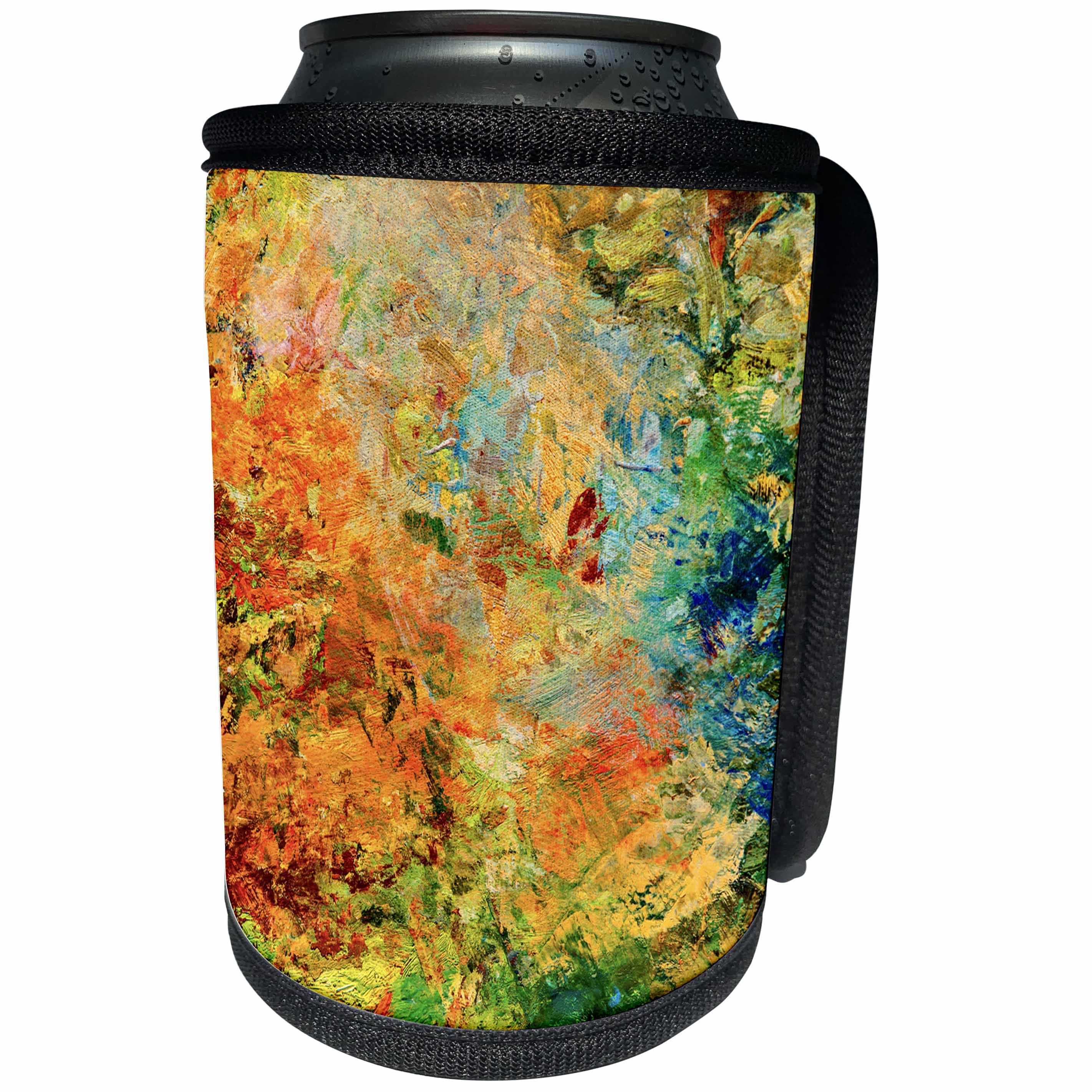 3dRose Alexis Photography - Texture - Abstract of painting palette, bright vibrant colors - Can Cooler Bottle Wrap (cc_267313)