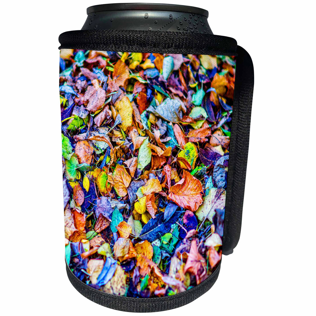 3dRose Alexis Photography - Seasons Autumn - Colorful fallen leaves on the ground. Autumn season - Can Cooler Bottle Wrap (cc_267348)