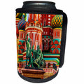 3dRose Alexis Photography - Moscow Kremlin - Monument and St. Basils cathedral on Red Square - Can Cooler Bottle Wrap (cc_267377)