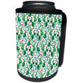 3dRose Anne Marie Baugh - Pattern - Watercolor Green, Pink, and Purple Floral Cactus Pattern - Can Cooler Bottle Wrap (cc_267418)