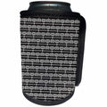 3dRose Anne Marie Baugh - Pattern - Black and White Art Nouveau Fancy Rectangle Stripes Pattern - Can Cooler Bottle Wrap (cc_267437)